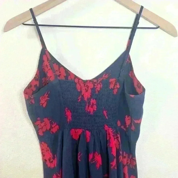GAP | Women’s Navy Blue and Red Floral Dress | Size XS - Picture 8 of 14